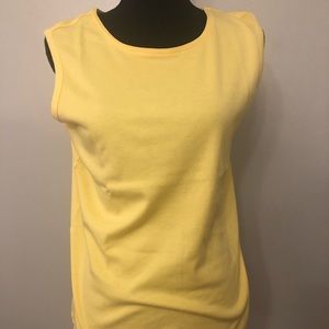 Rebecca Malone sleeveless top. Med. Yellow